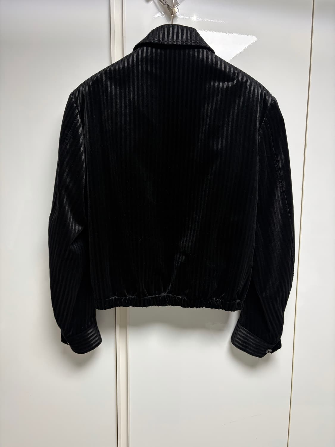 포커페이스 스트라이프 벨벳 블루종 블랙 48사이즈 팝니다 상품이미지2