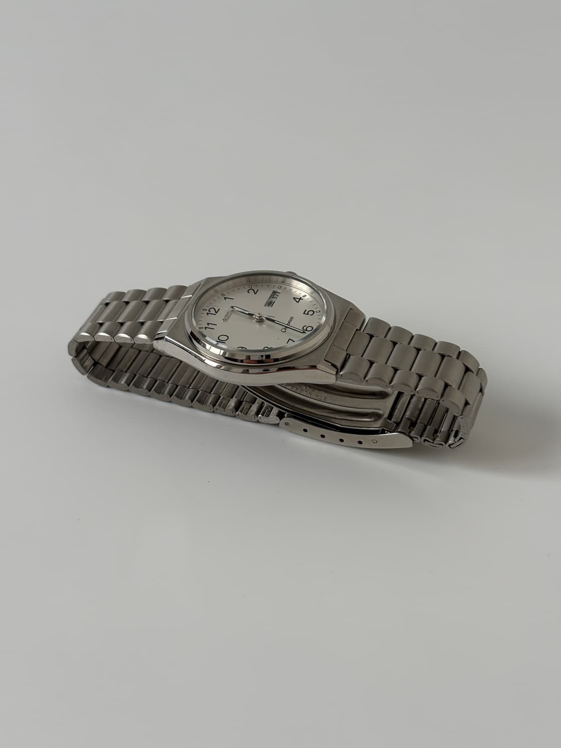 1980s Chronos Arabic Index Silver Quartz 상품이미지6