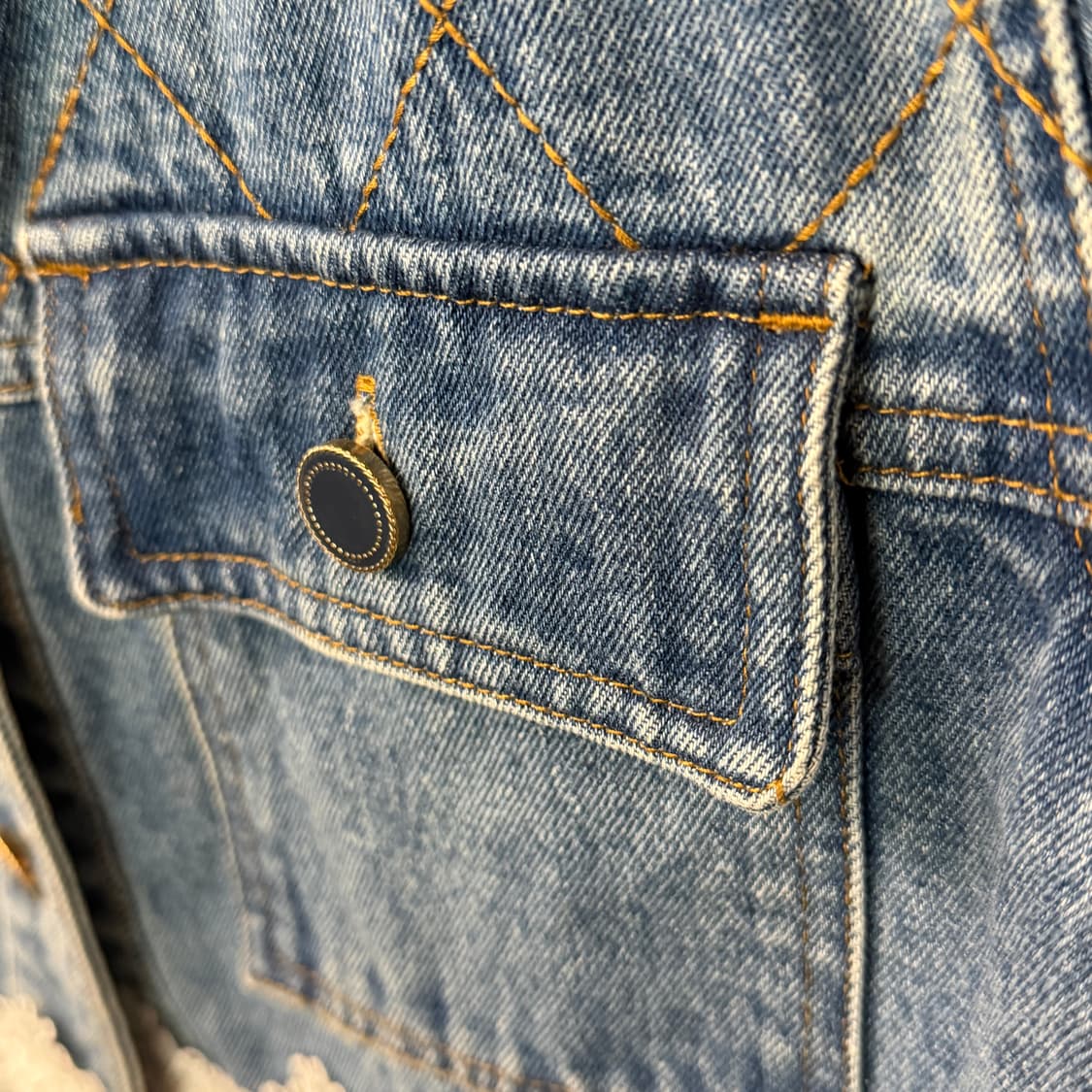 [M] 리메이크 커스텀 레이스 데님 청자켓 상품이미지3