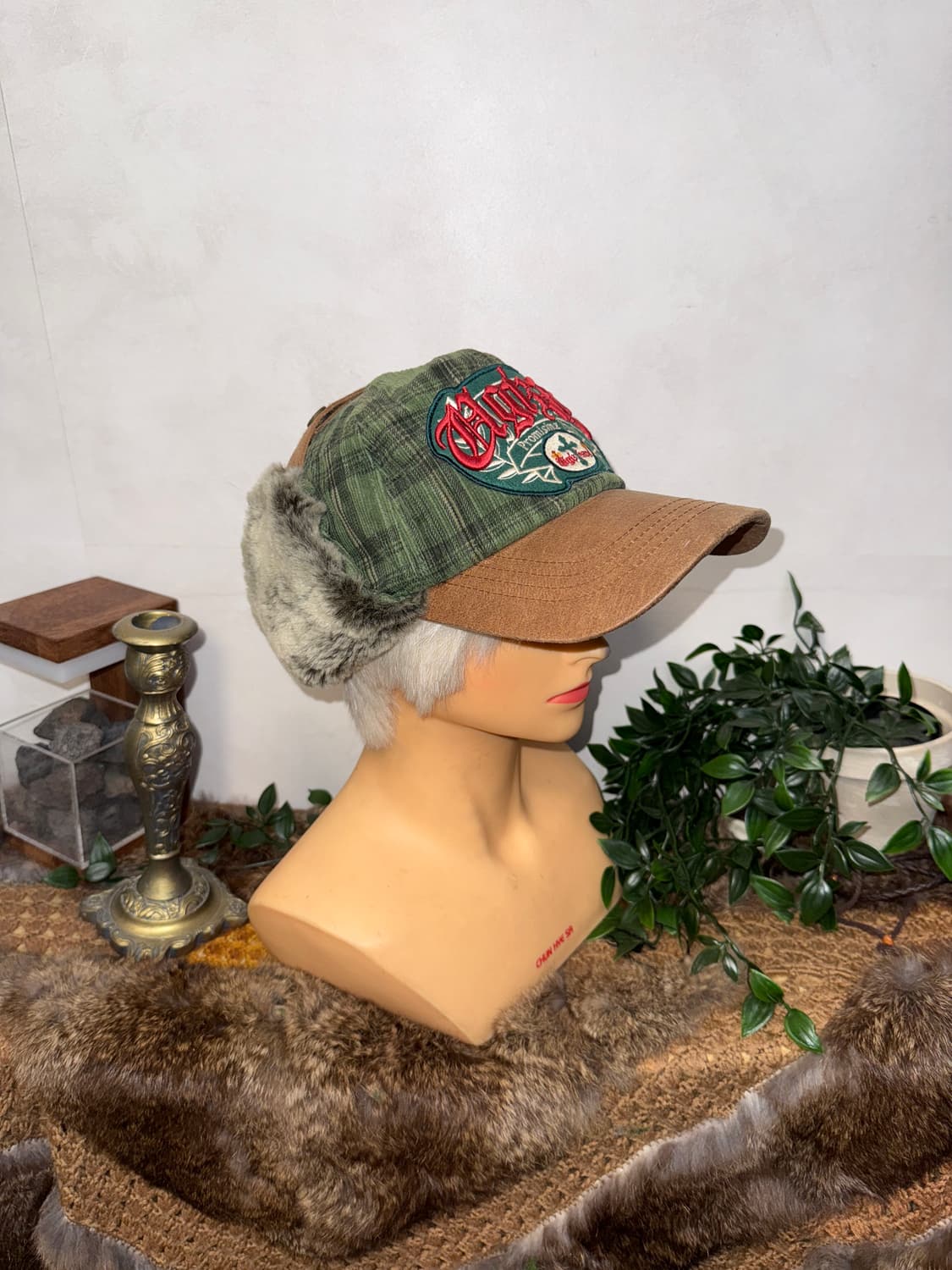 UGIZ khaki check corduroy trapper hat 상품이미지6