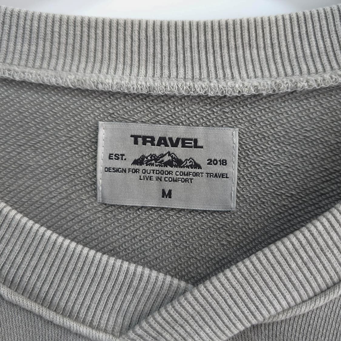 트래블 TRAVEL 프린팅 맨투맨 그레이 M 상품이미지6