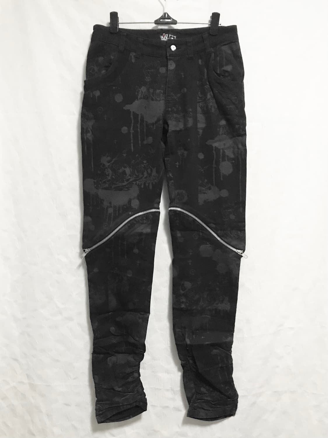 빈티지 h.naoto 에이치나오토 펑크 지퍼 디테일 투웨이 셔링 팬츠 상품이미지3