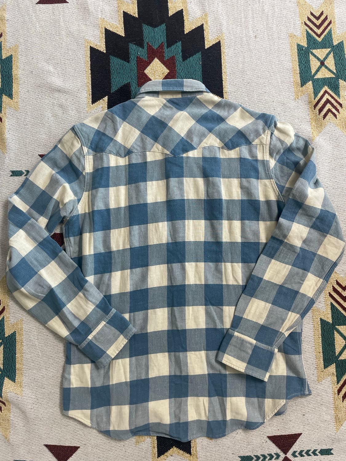 RRL 플래드 트윌 웨스턴 셔츠(L) 상품이미지5