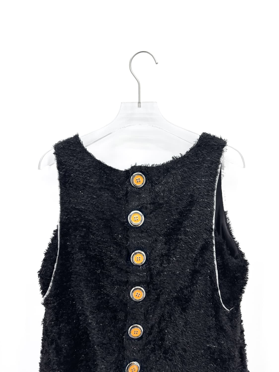 빈티지 헤어리 메탈릭얀 스팽글 미니 드레스 상품이미지10