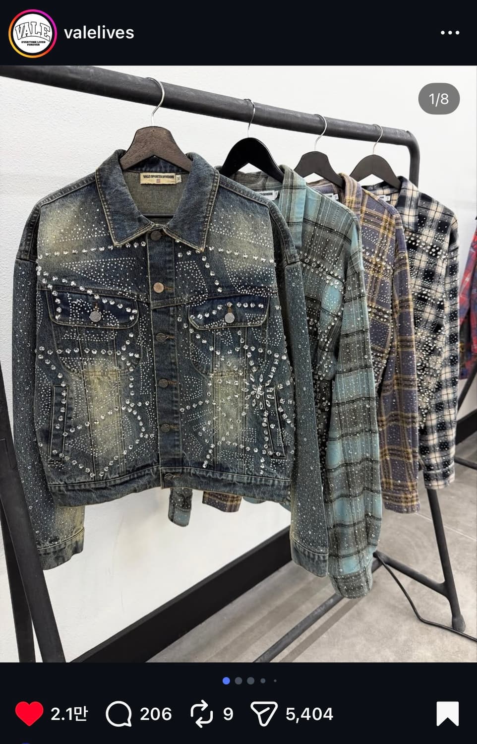 vale lives 데님자켓 M 상품이미지5