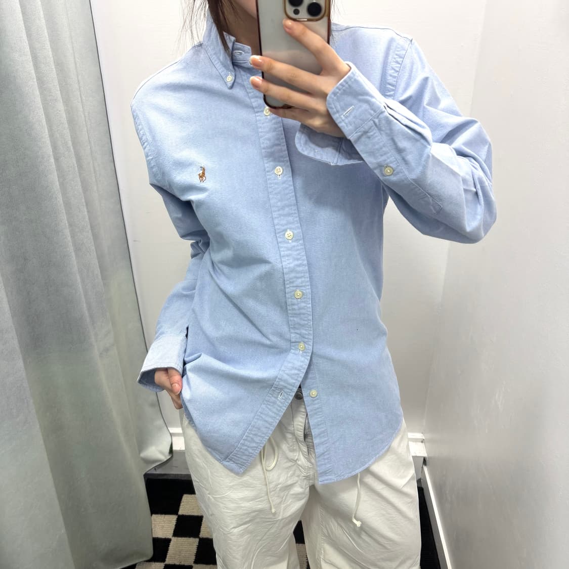 폴로 블루 슬림핏 셔츠 상품이미지2