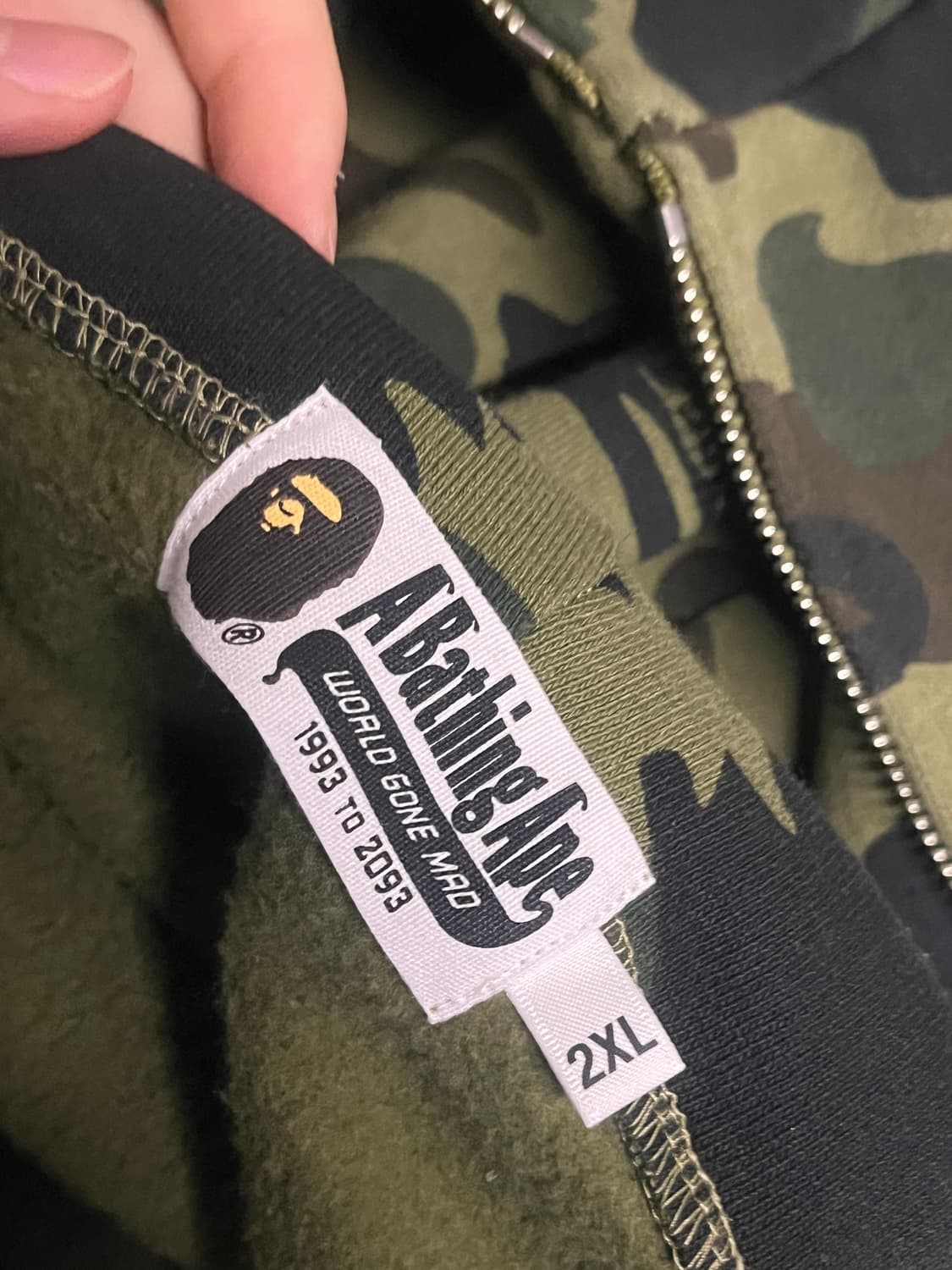 새상품급) 베이프 녹계 샤크 후드집업  상품이미지3