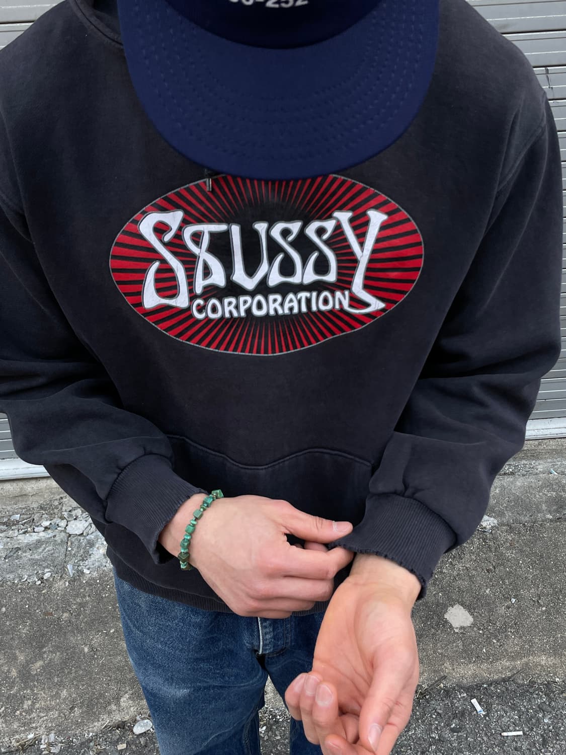 00s Stussy Corporation Faded Hoodie 상품이미지2