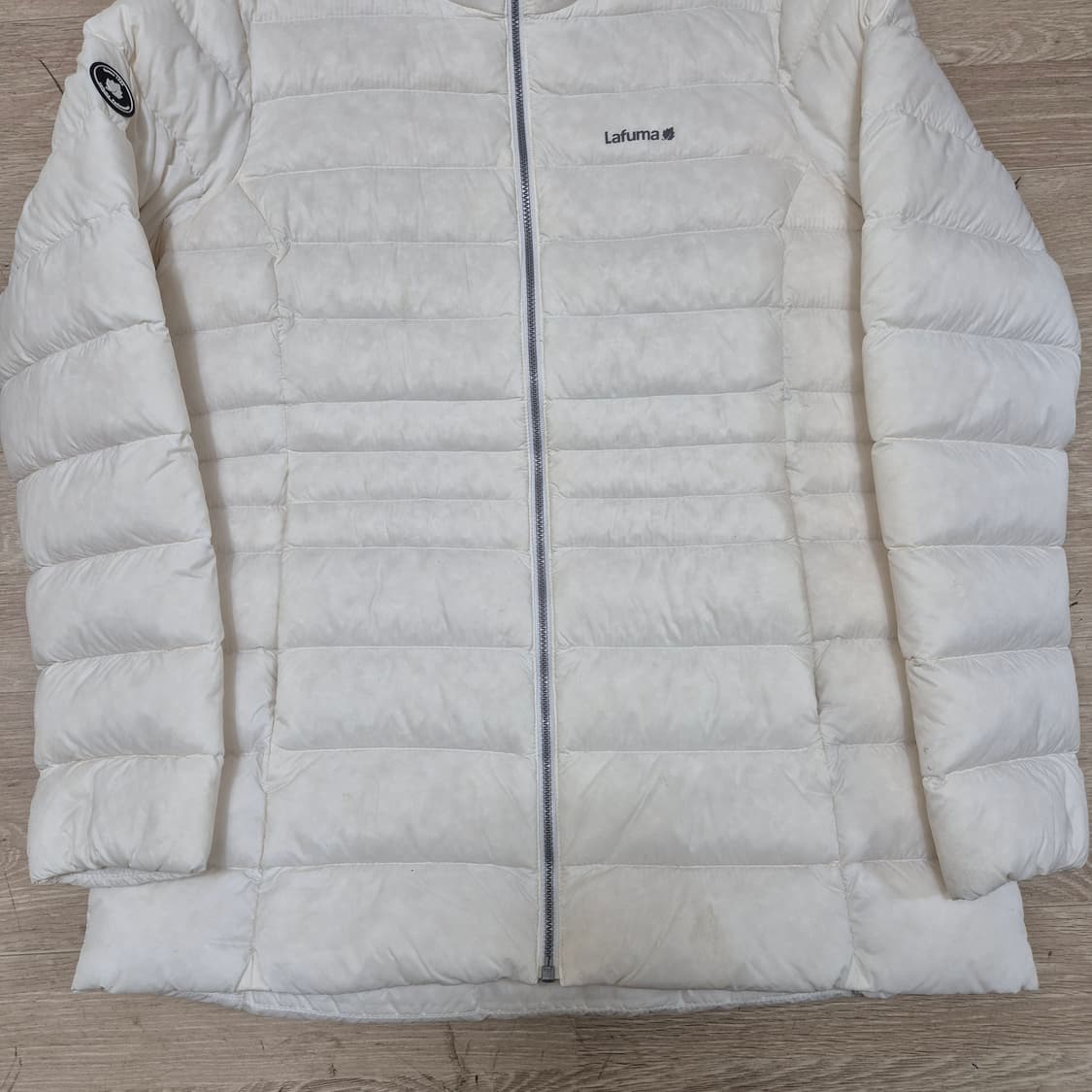 라푸마 여성 사이드패치 우모 화이트 경량패딩 점퍼 M(95) 상품이미지3