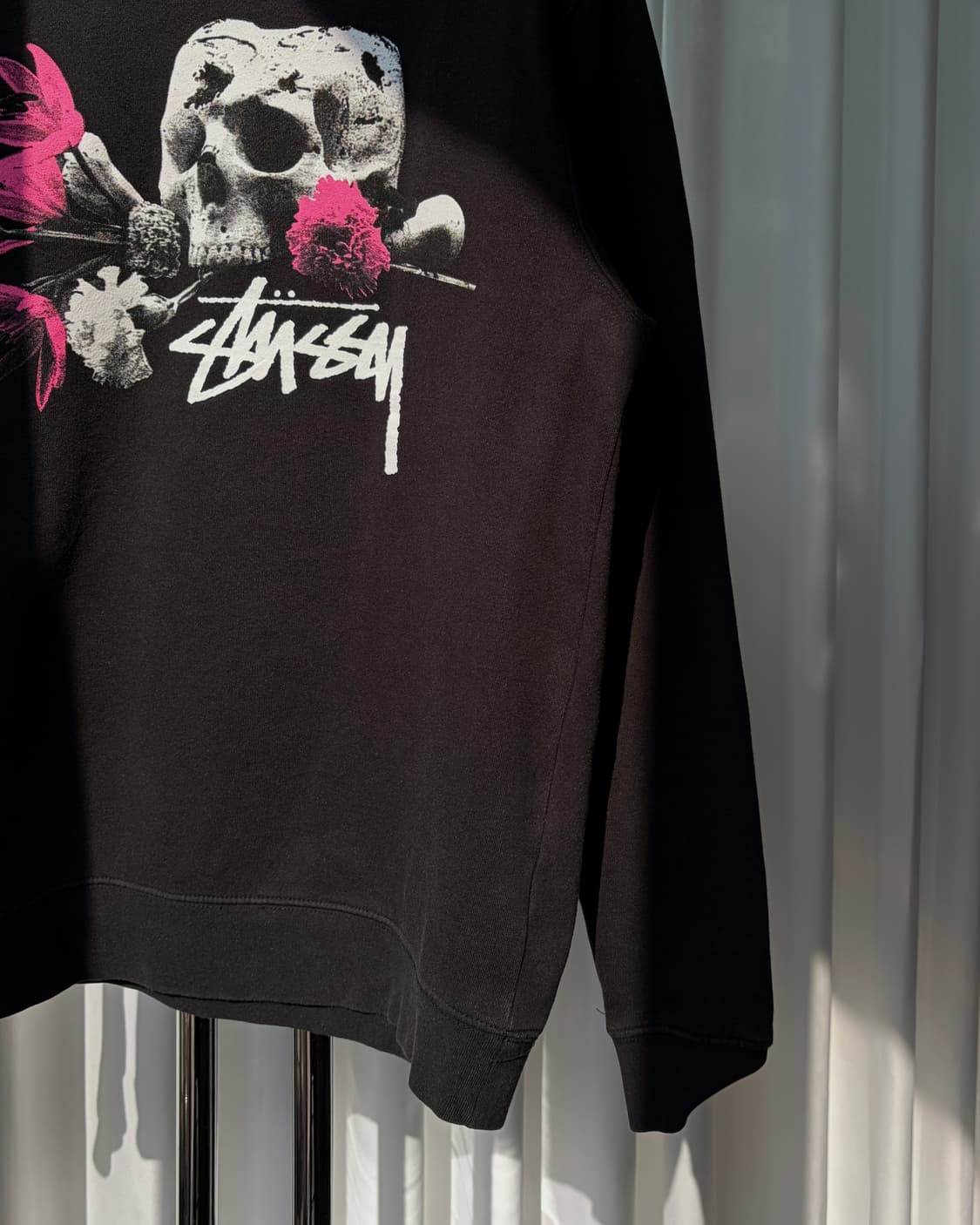 [M]스투시 스컬 프린팅 기모 맨투맨 스웻셔츠 상품이미지6