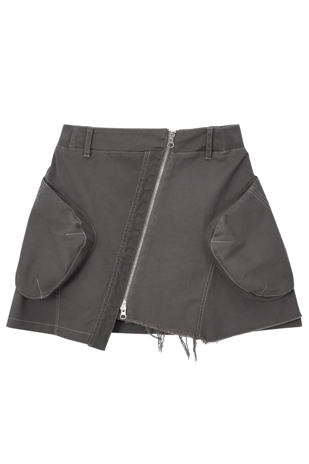 파히섬 Unbalanced zipper skirt charcoal 상품이미지1