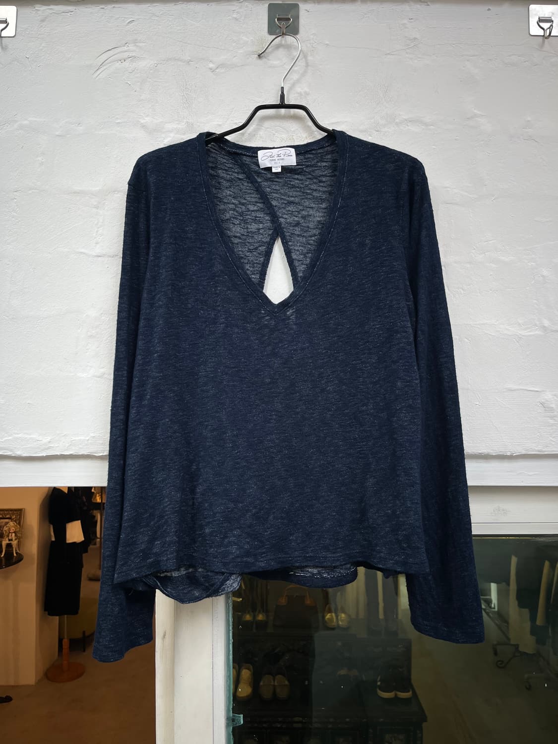 Feel The Piece USA 뒷트임 브이넥 블라우스 XS/S 상품이미지1