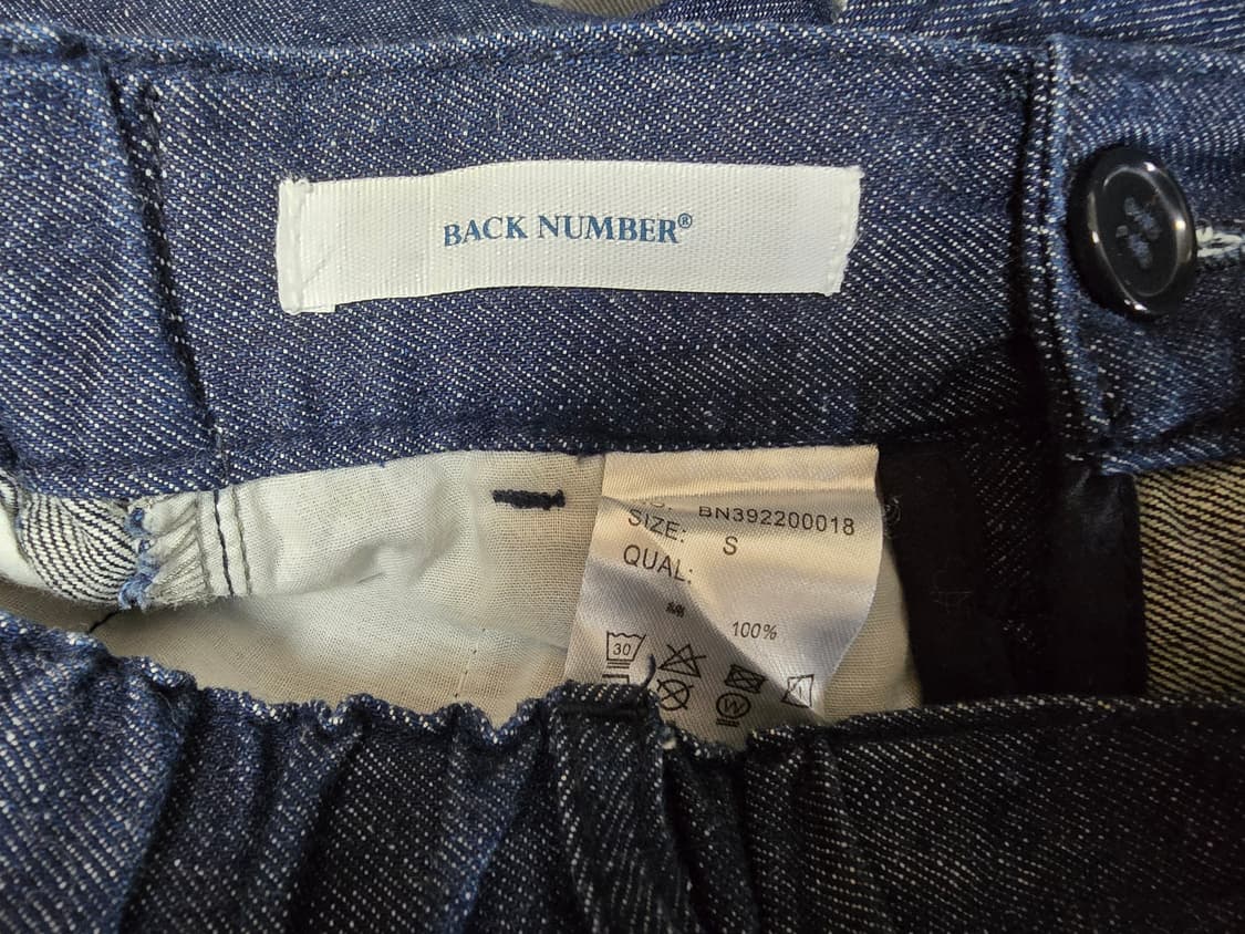 백넘버 랩 데님 와이드팬츠(뒷밴딩) S 상품이미지7