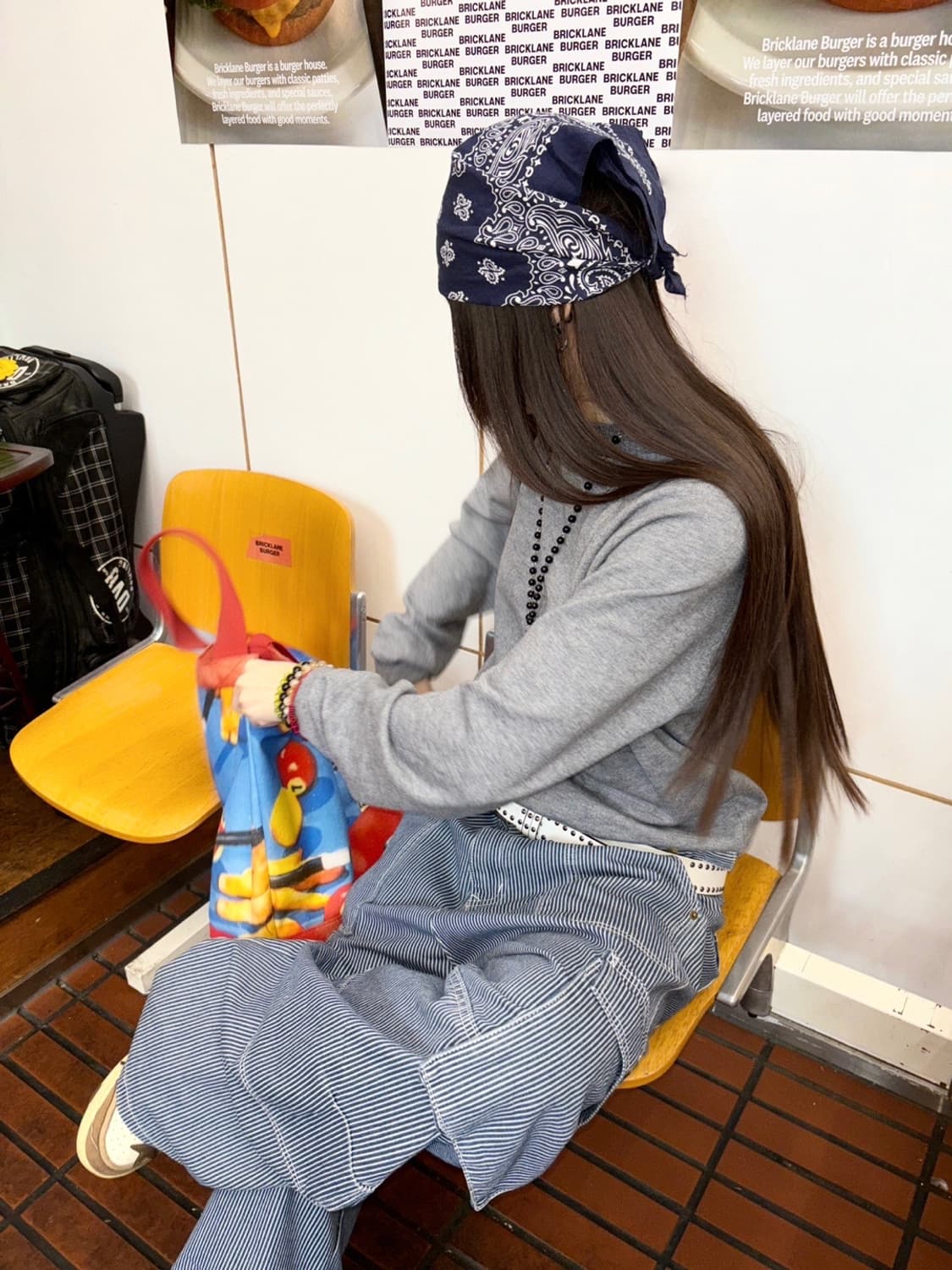 [ unisex ]히코리 스트라이프 워크 카고 와이드 pts 상품이미지3