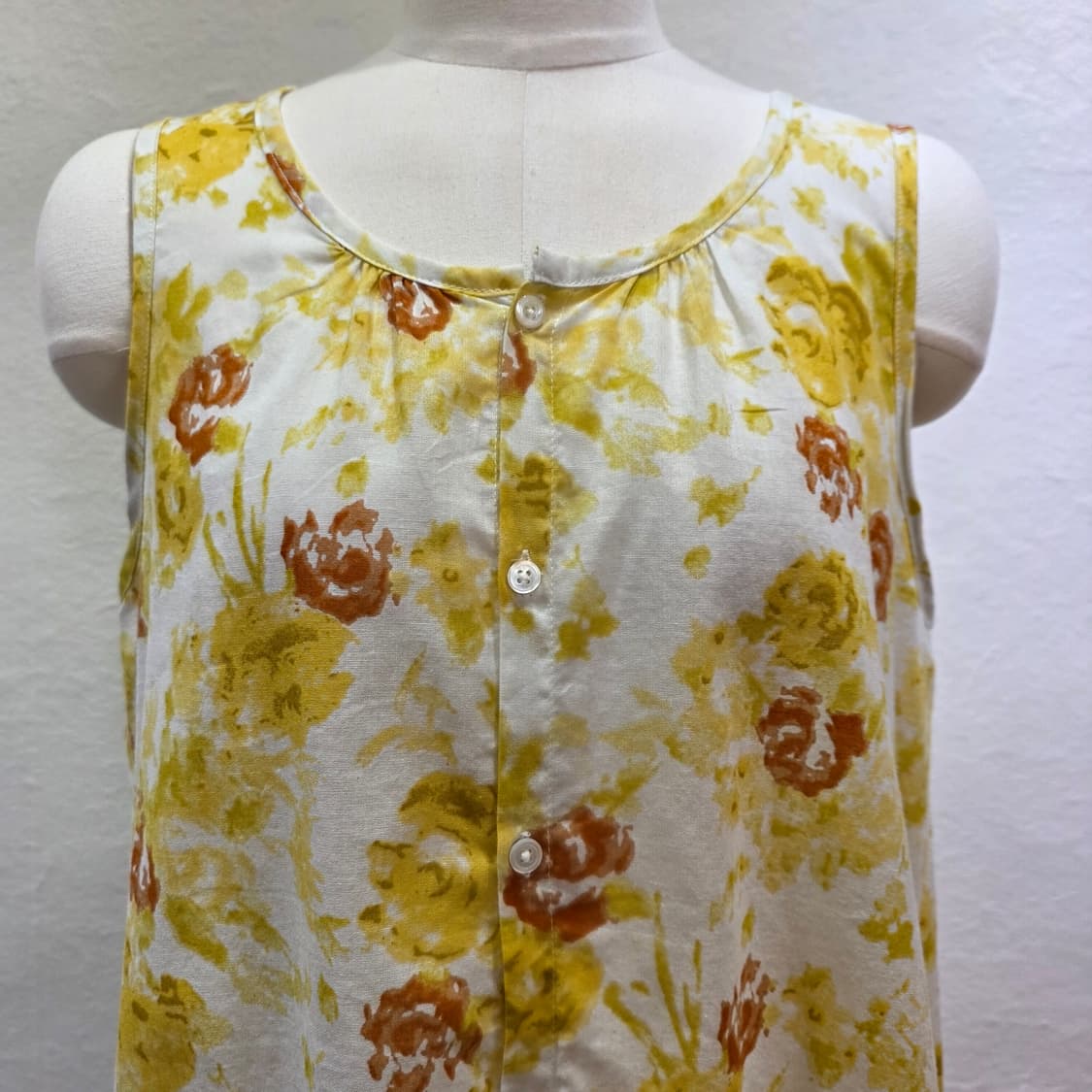 JuicyClothes 수채화 플라워 슬리브리스 롱 블라우스  상품이미지2