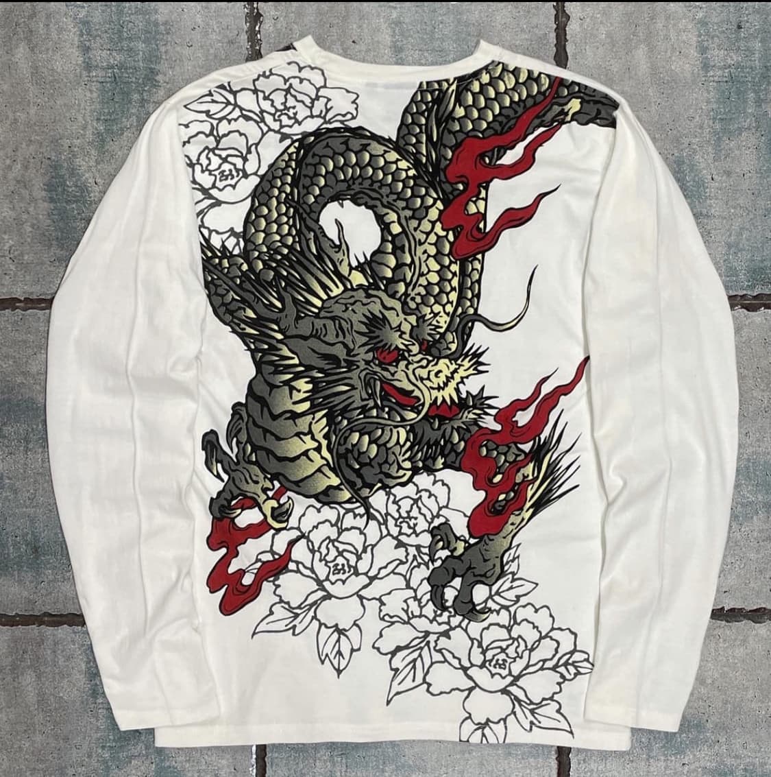 Japanese Vintage 드래곤 프린팅 롱슬리브 상품이미지1