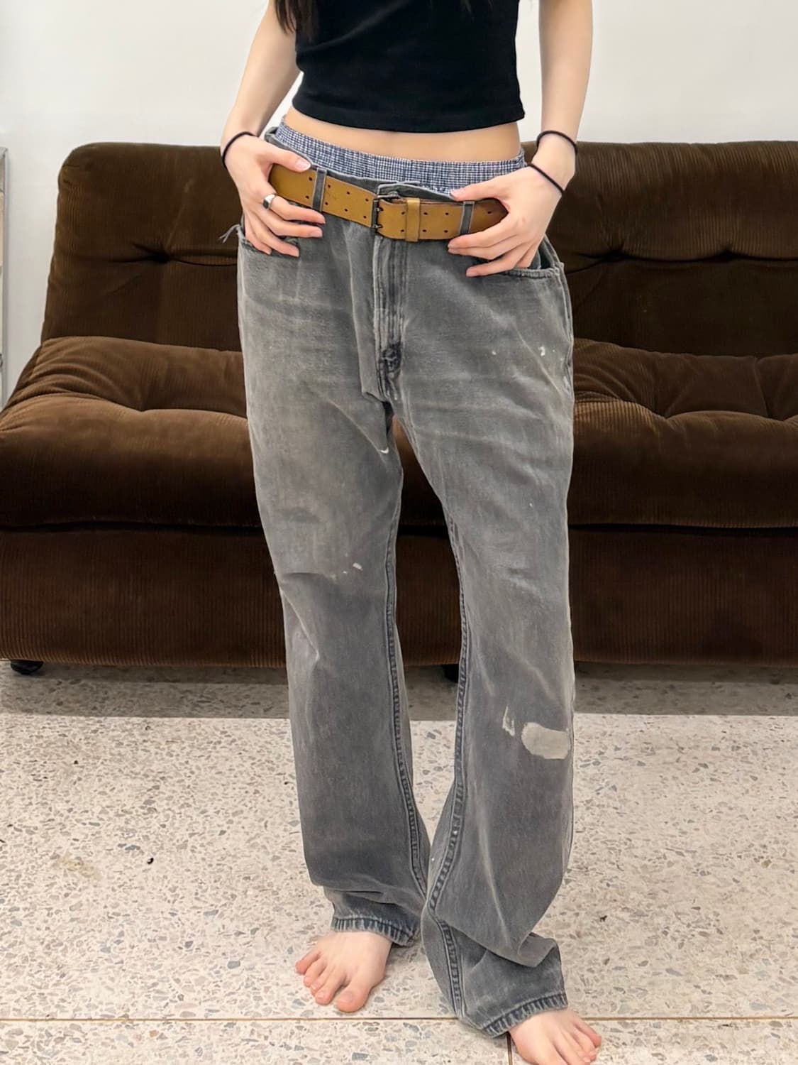 리바이스 505 레귤러 스트레이트 흑청 상품이미지5