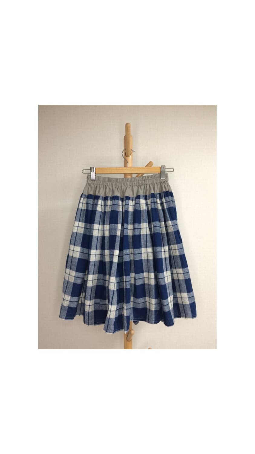 Beams boy 빔즈보이 웨어 블루 체크 스커트 상품이미지7