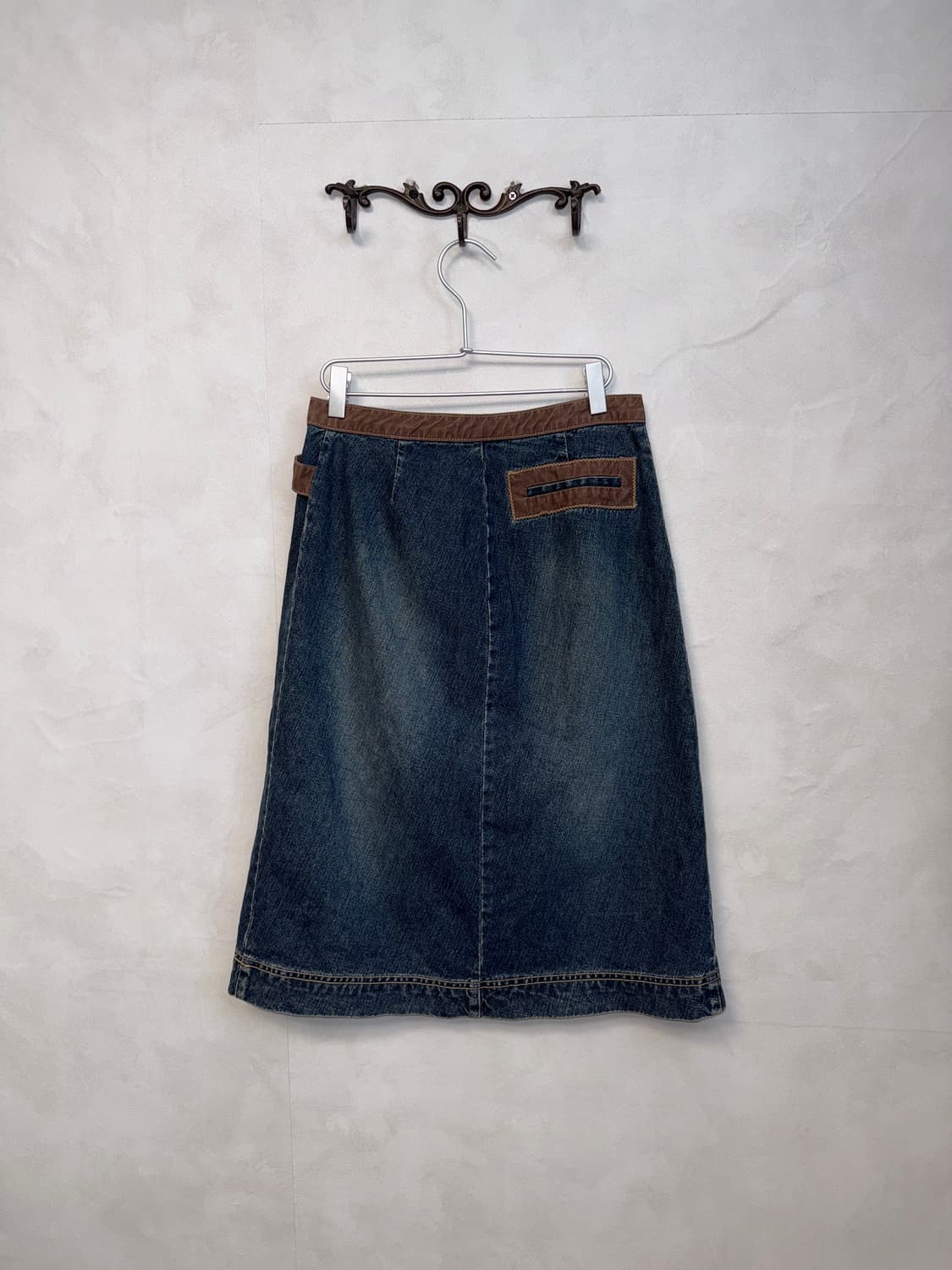 Sisley washing denim wrap skirt 상품이미지3