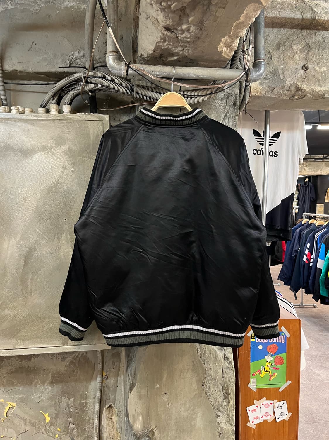 엠엘비 디트로이트 타이거즈 새틴 바시티 자켓 블랙 100 #csz2676 상품이미지2