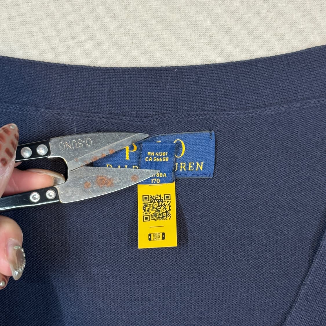 여M) 폴로 랄프로렌 네이비 코튼 가디건 신형 큐알탭 상품이미지7