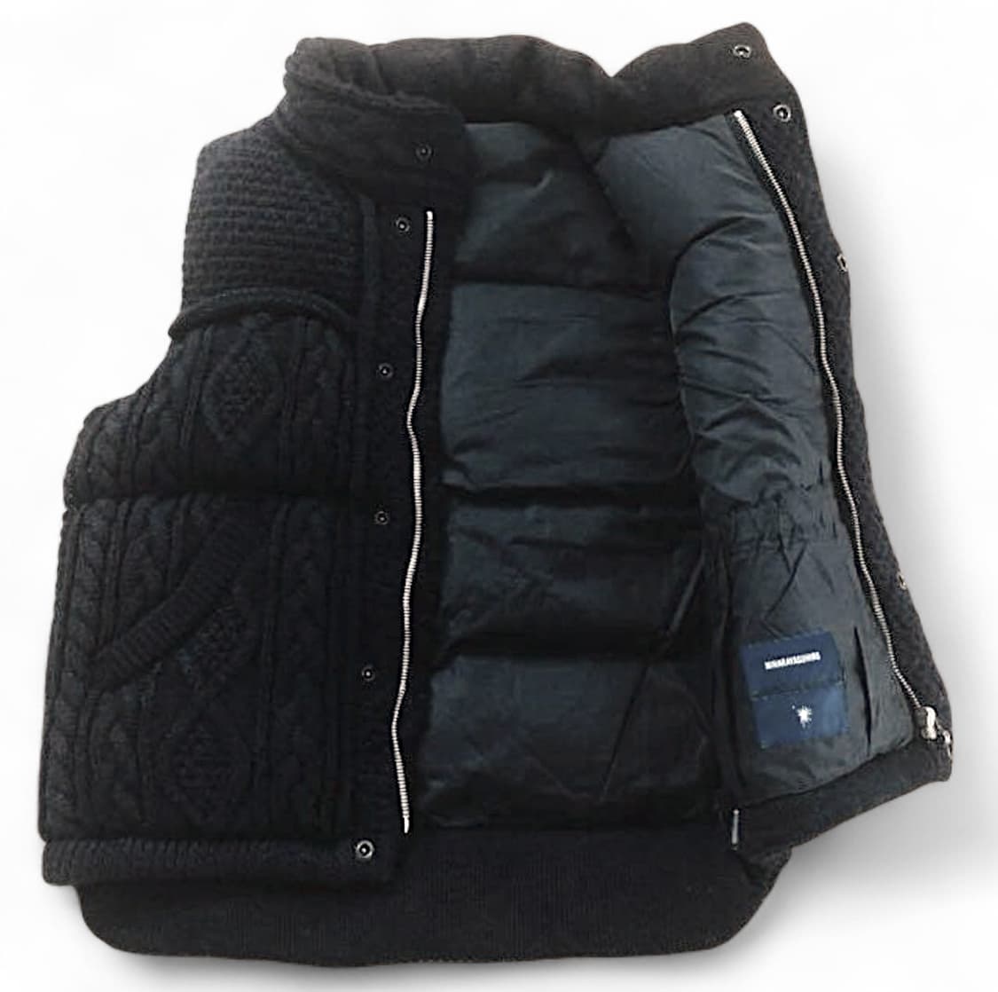 미하라 야스히로 캐이블 니트 다운 베스트 상품이미지3