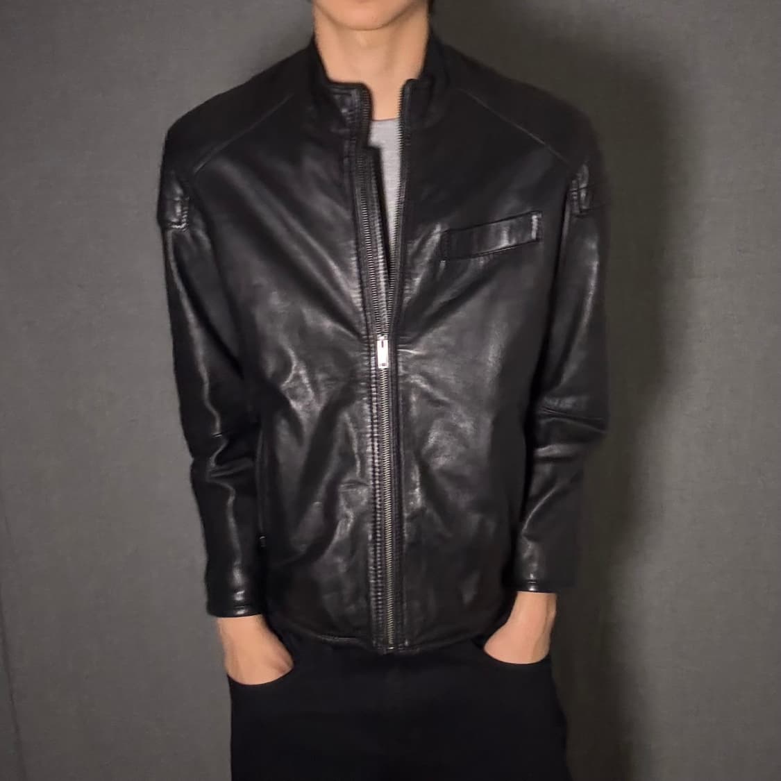 vintage rider leather jacket 상품이미지3