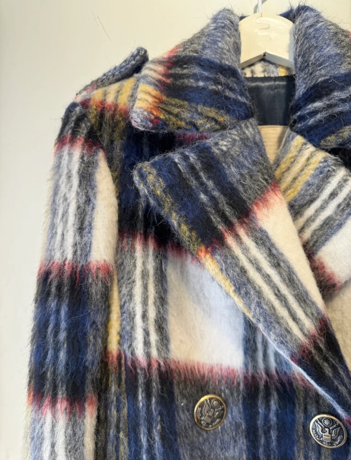 새상품 컨디션 History Repeats 체크 더블 롱코트 상품이미지2