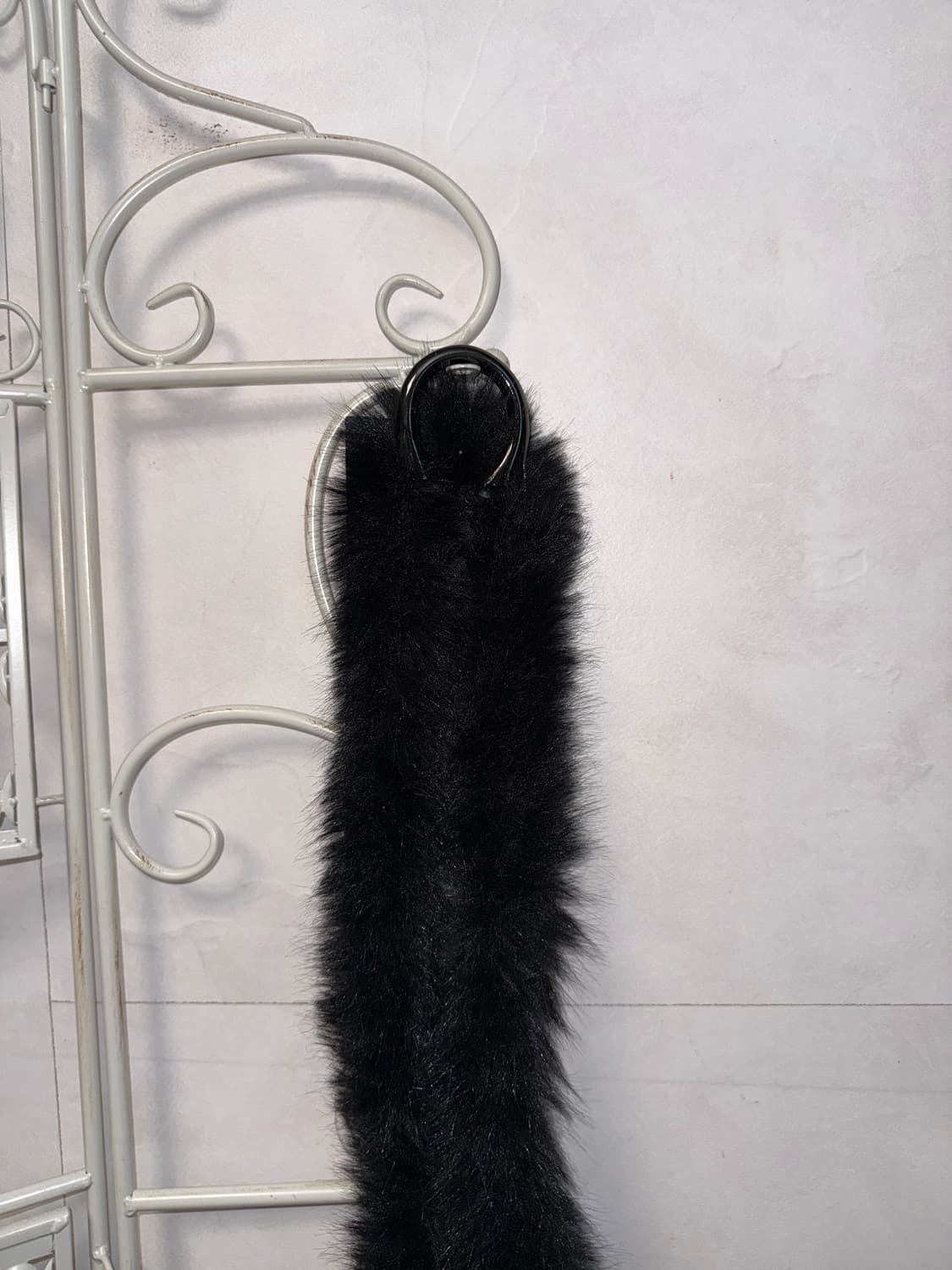 Black faux fur buckle belt 상품이미지4