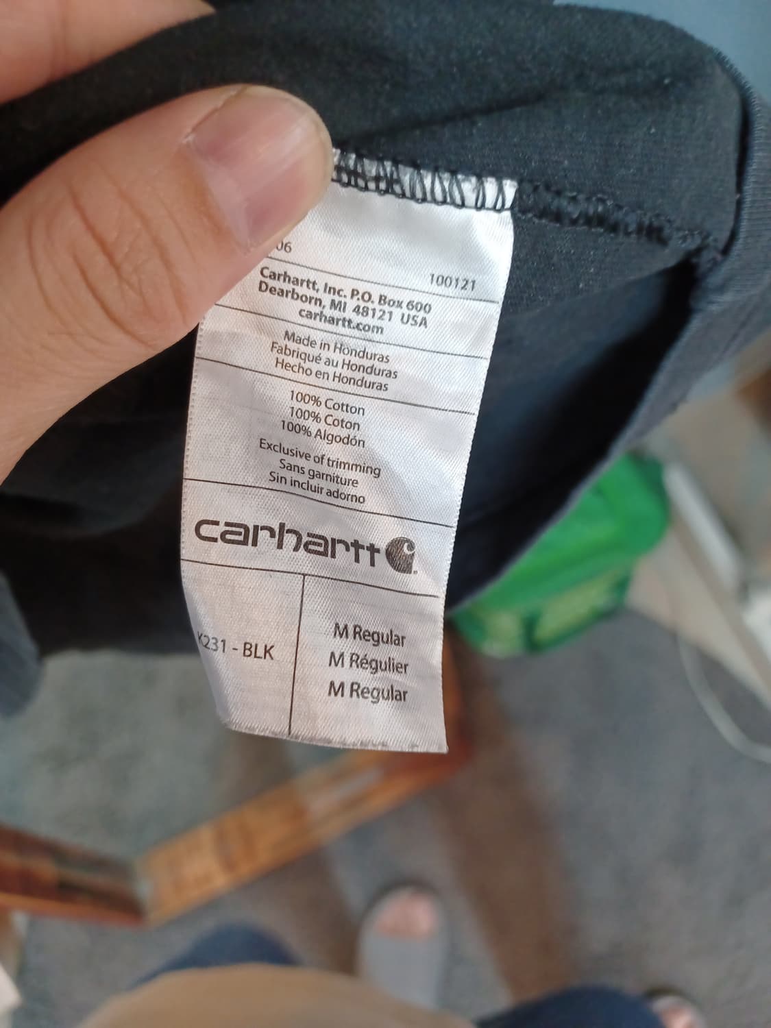 칼하트 스펠아웃 롱슬리브 긴팔 블랙 m 상품이미지6