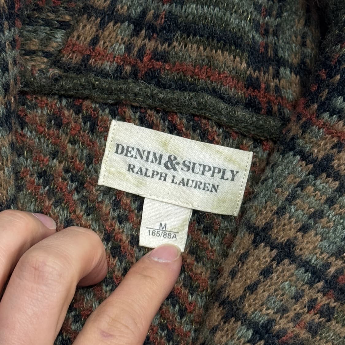 랄프로렌 데님앤서플라이 프레피 숄카라 가디건 M 상품이미지4