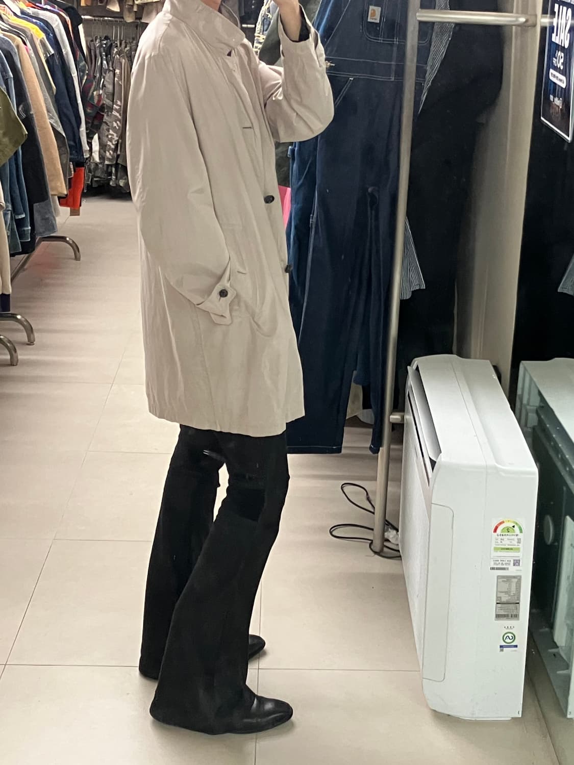 버버리 런던 베이지 트렌치코트 L 상품이미지6