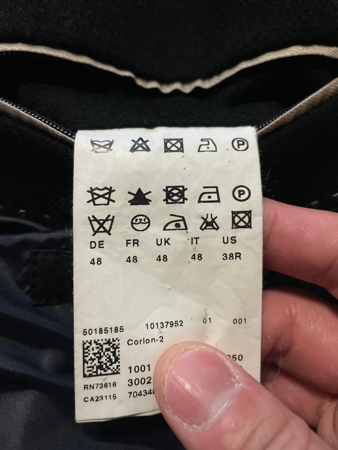 [48] BOSS 휴고보스 울 캐시미어 발마칸 코트 블랙(클리닝O) 상품이미지9