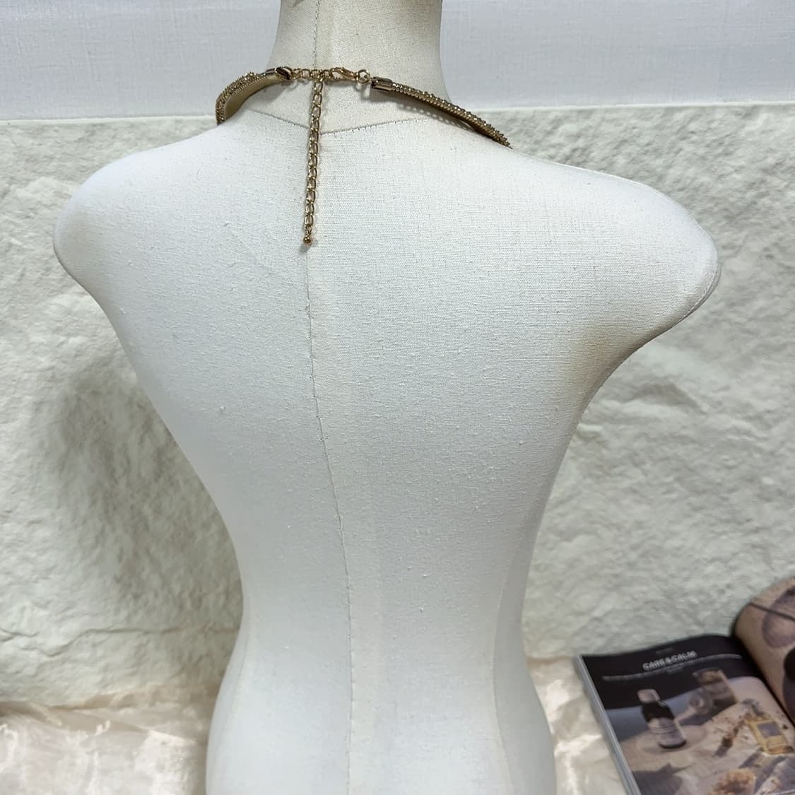 빈티지 에스닉  보헤미안 토템 컬러 잉크  스플래시 디자인태슬 초커 목인 상품이미지3