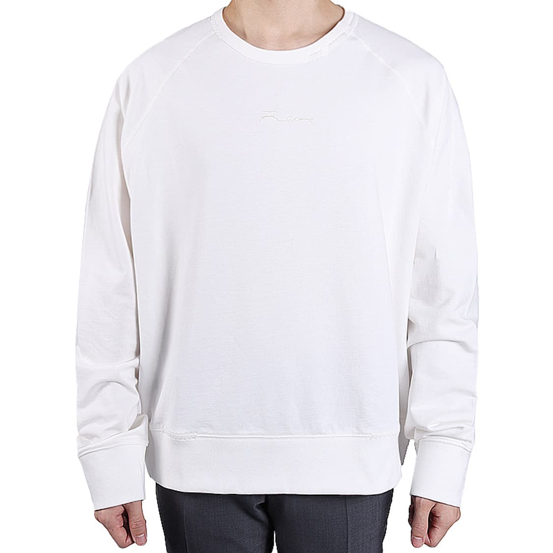 [L]렉토 핸드 자수 오버핏 롱슬리브 상품이미지2