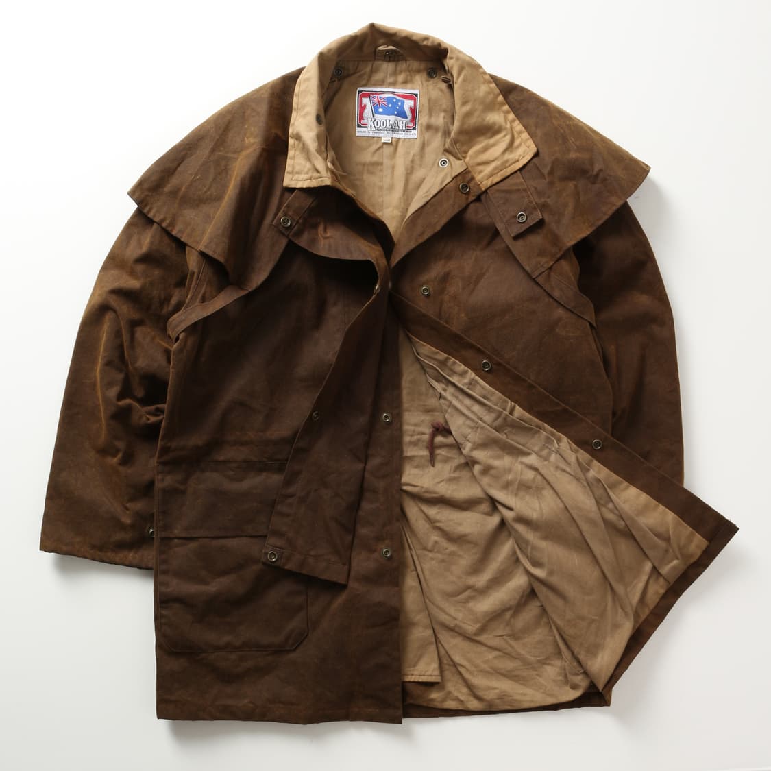 KOOLAH duster 브라운 왁스드 코트   상품이미지5