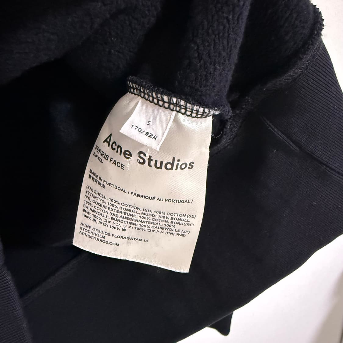 [S] 아크네 스튜디오 Ferris Face 기모 후드티 블랙 상품이미지3