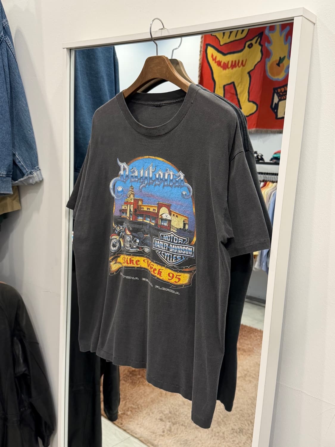 90s Harley-Davidson 할리데이비슨 모터사이클 페이딩 티셔츠 상품이미지1