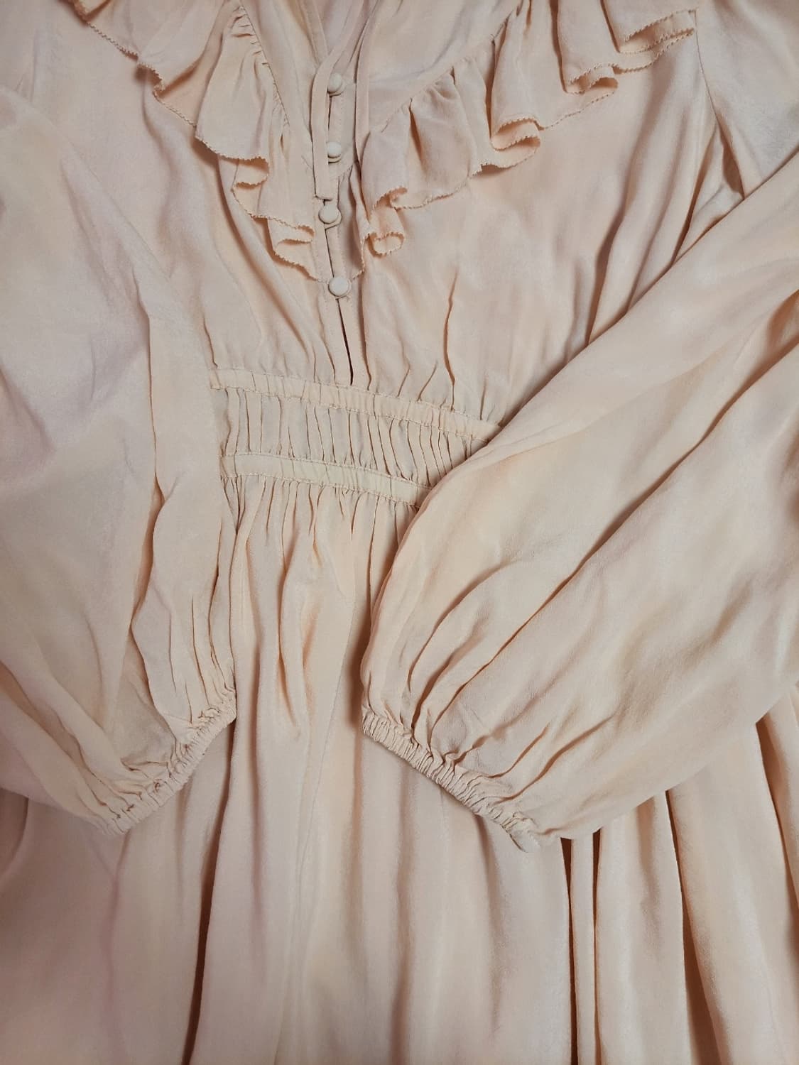 급처새상품!maje 마쥬 피치핑크 러플 리본 혜리원피스 셀프포트레이트st 상품이미지6