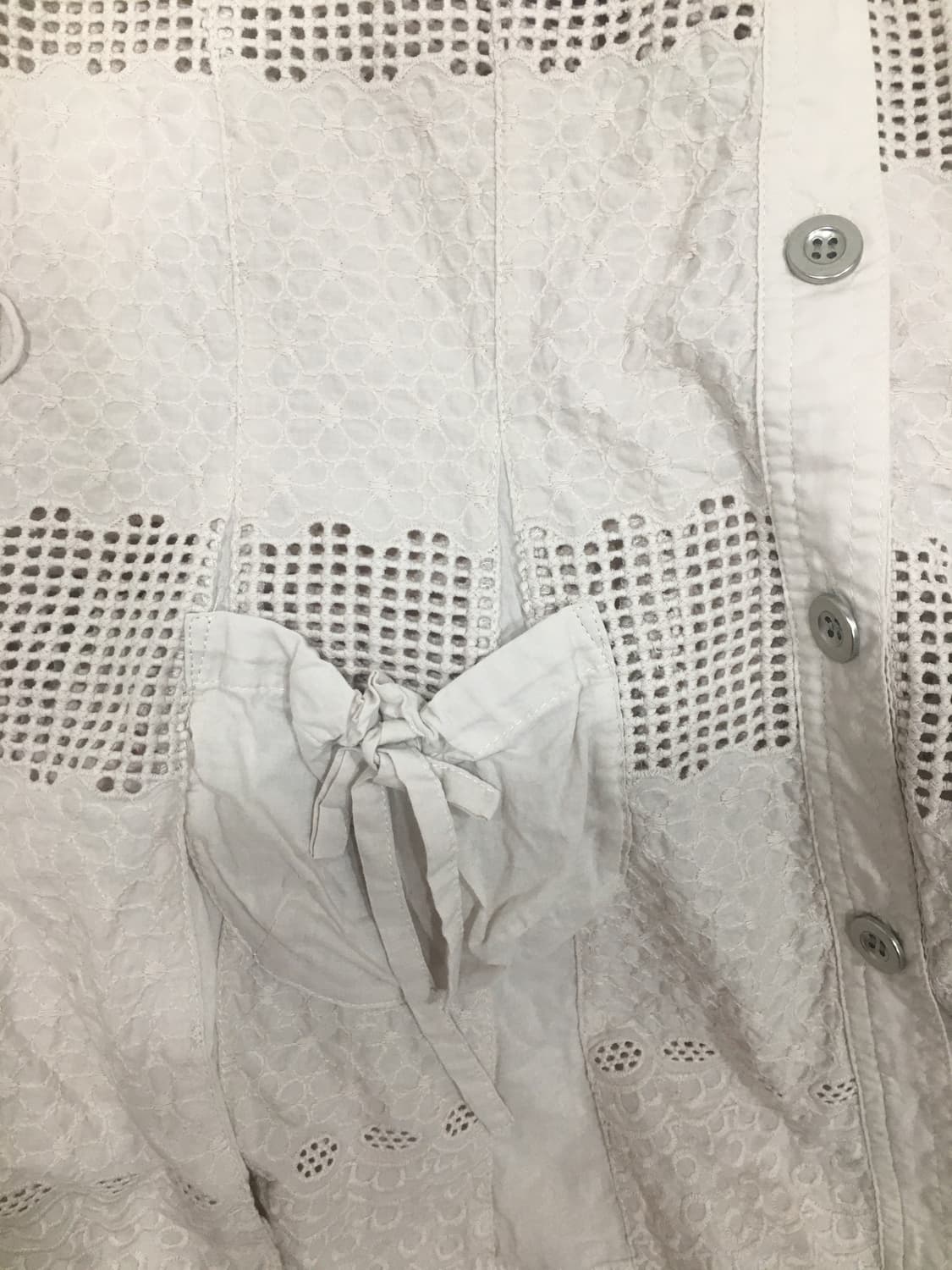 모리걸 빈티지 리본 펀칭 조끼 상품이미지4