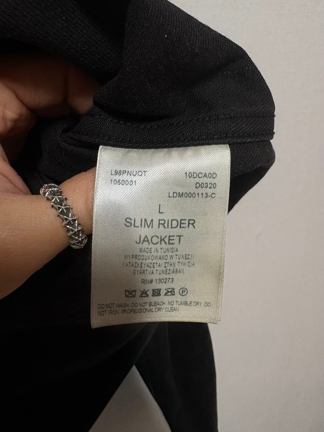 [L] 20AW 스테판 쿡x리 콜라보 슬림 라이더 자켓 상품이미지4