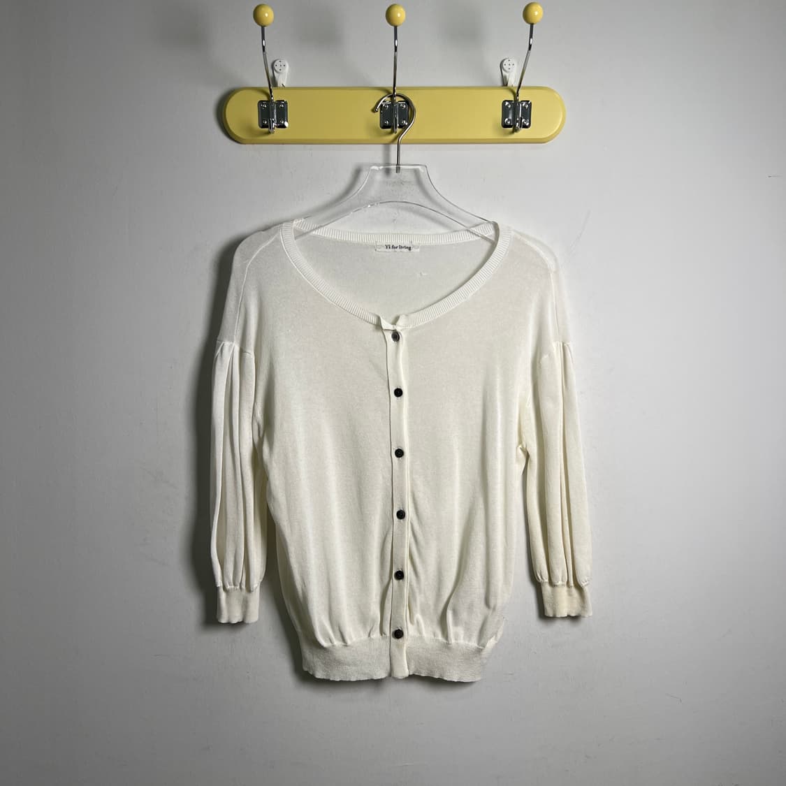 요지야마모토 Y's for living 화이트 코튼 가디건  상품이미지1