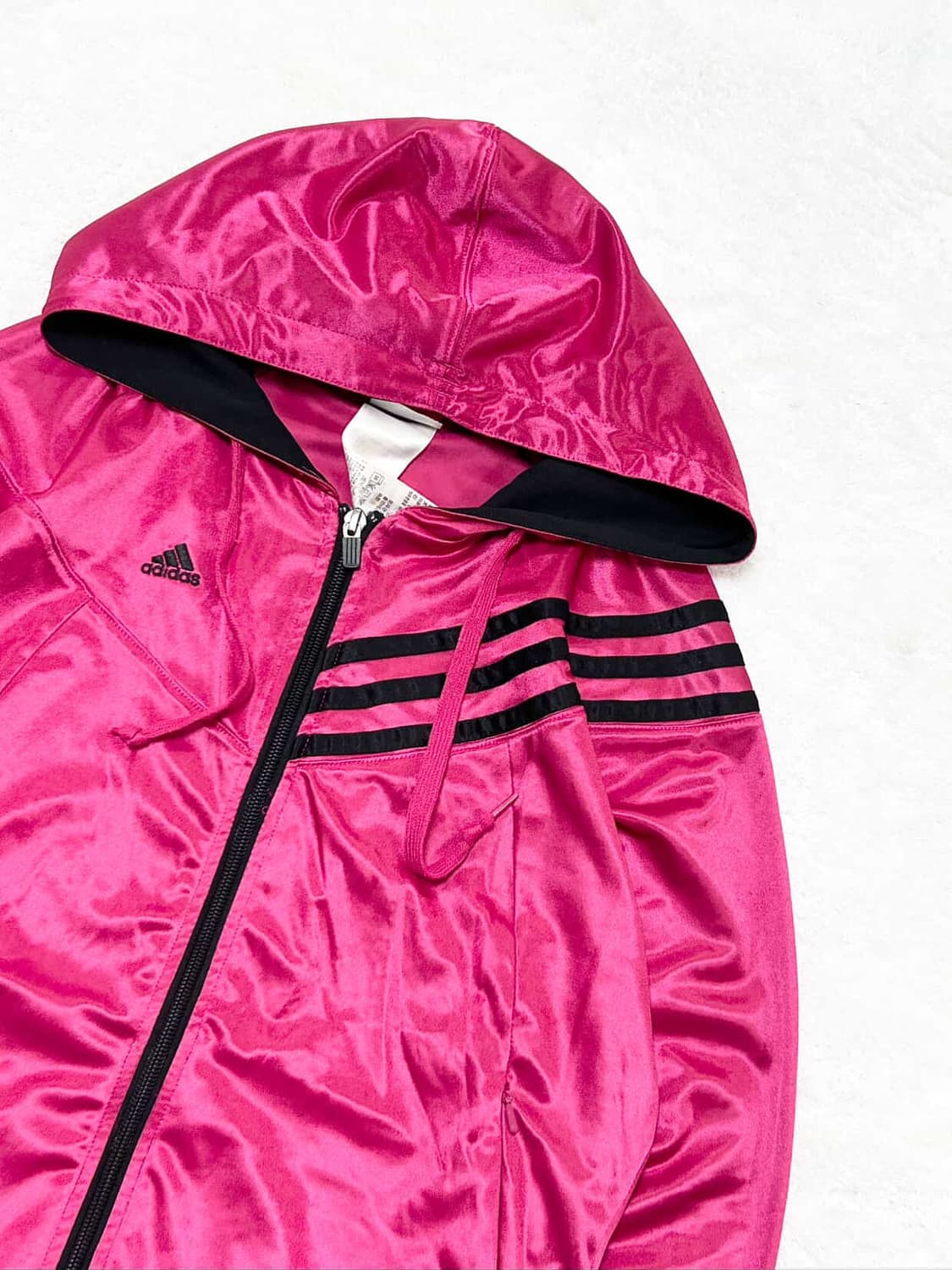 아디다스 자수로고 마젠타핑크 후드집업 상품이미지6