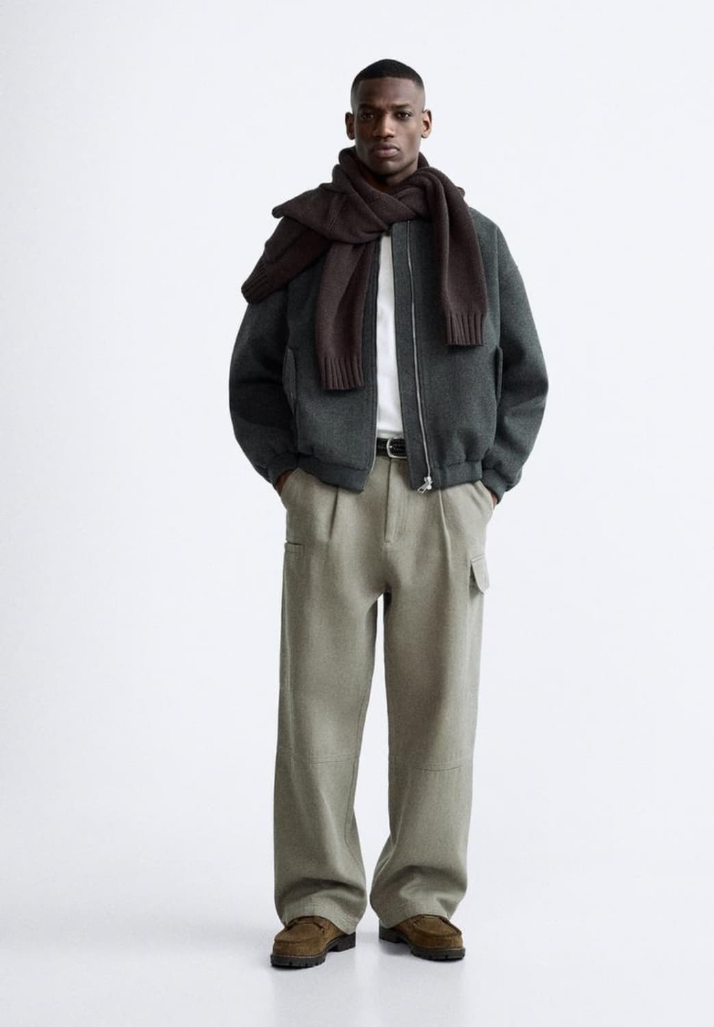 자라 울 봄버 항공자켓 M 상품이미지10