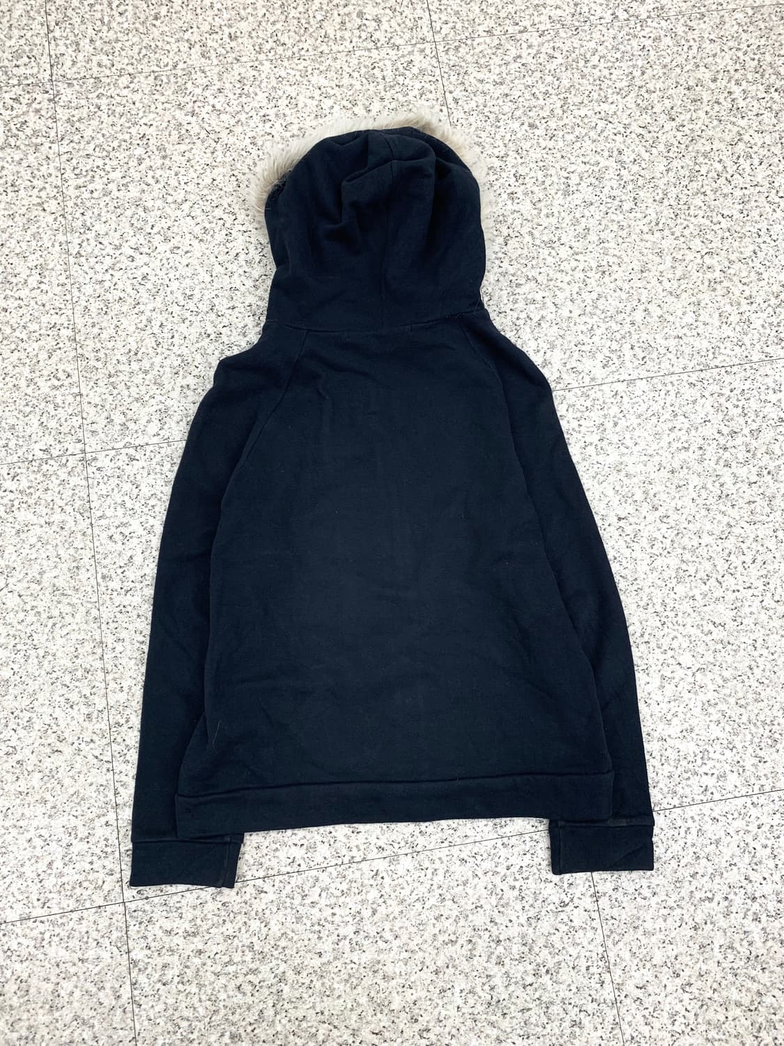 Fur hood navy hoodie 상품이미지6