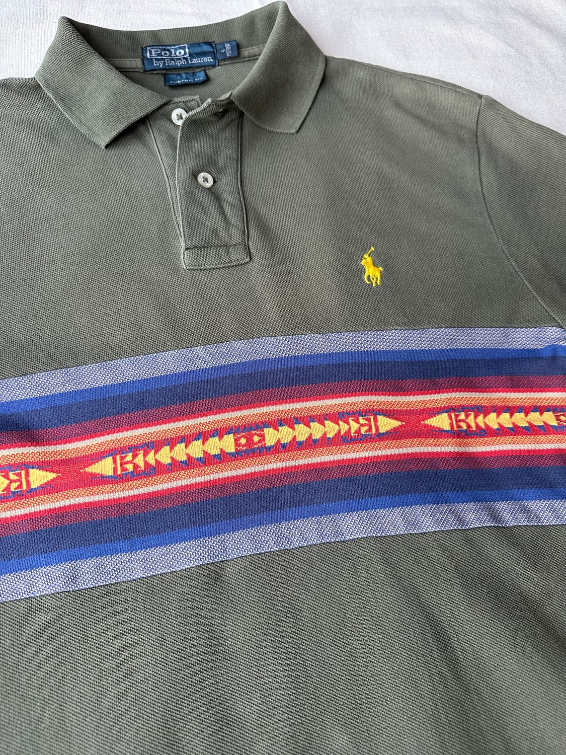 폴로 아즈텍 네이티브 보더 피케 반팔 카라티 S 상품이미지4