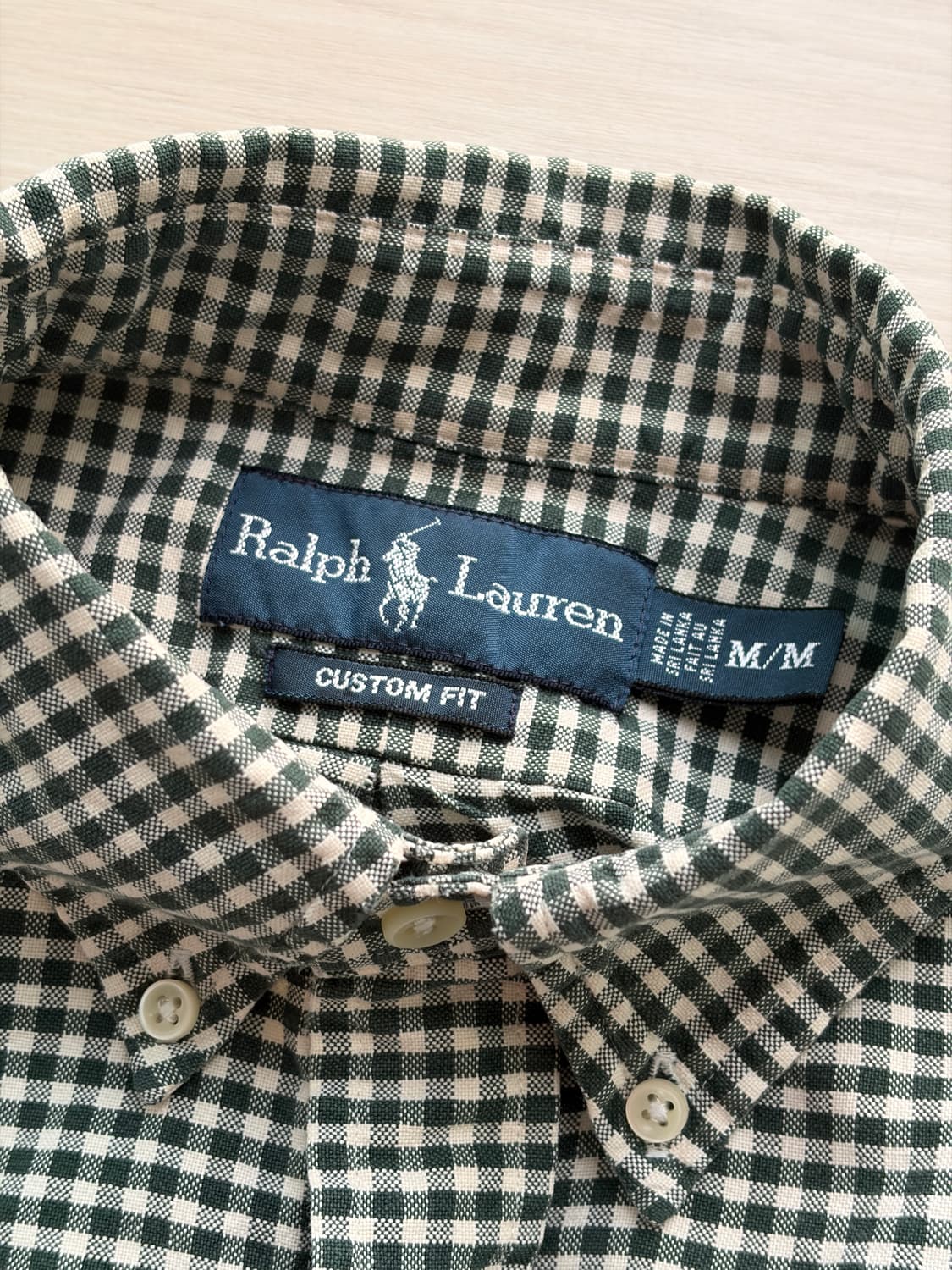  POLO 폴로 랄프로렌 그린 체크 셔츠 M (100) 상품이미지5