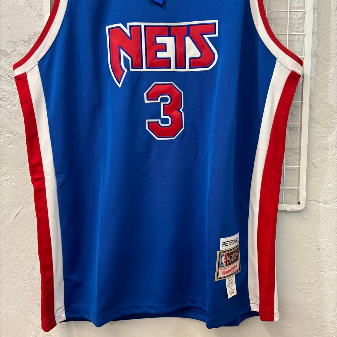 NBA X 미첼&네스 하드우드 클래식 뉴욕 네츠 유니폼 슬리브리스 2XL 상품이미지4