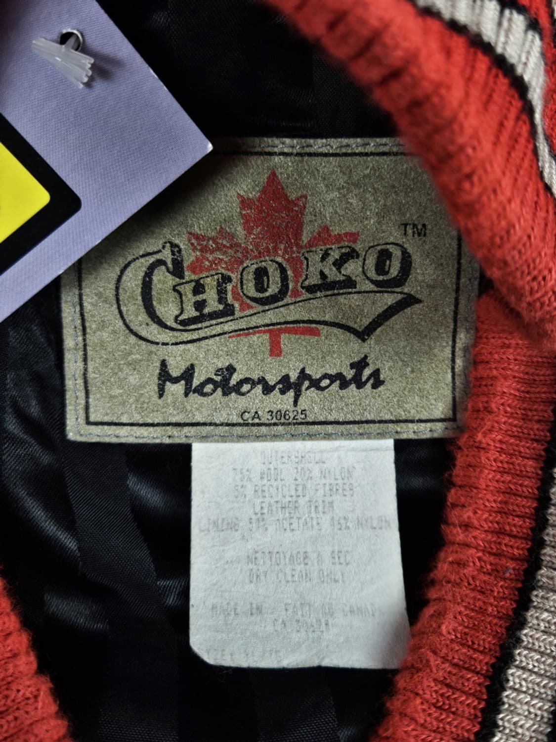 CHOKO모터스포츠 X 스냅온 울 가죽 바시티자켓 (XL)  / 9874 상품이미지7