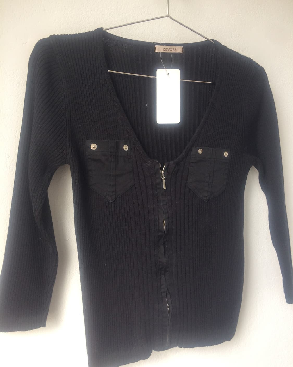 Pocket point ribbed zip up 상품이미지3